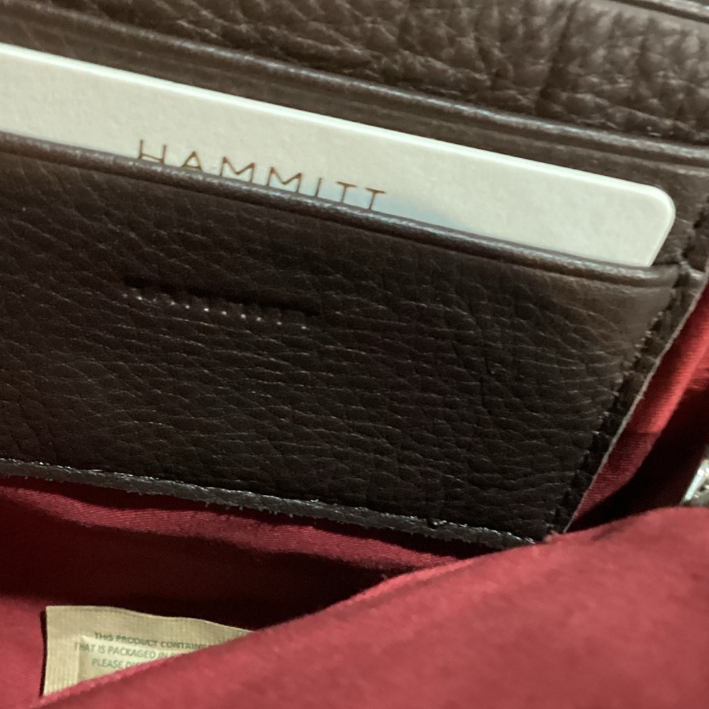 Hammitt Blue and Brown Tweed and Brown Leather VIP Mobile Crossbody Bag - Picture 8 of 12